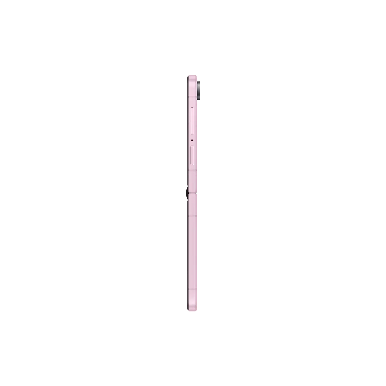 Samsung Galaxy Z Flip 8 5G in Pink unfolded side profile showing the 6.1 mm thickness