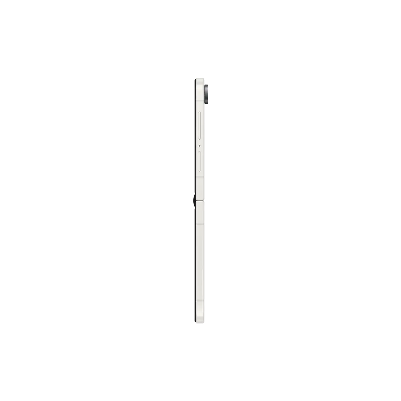 Samsung Galaxy Z Flip 8 5G in Cream unfolded side profile showing the 6.1 mm thickness