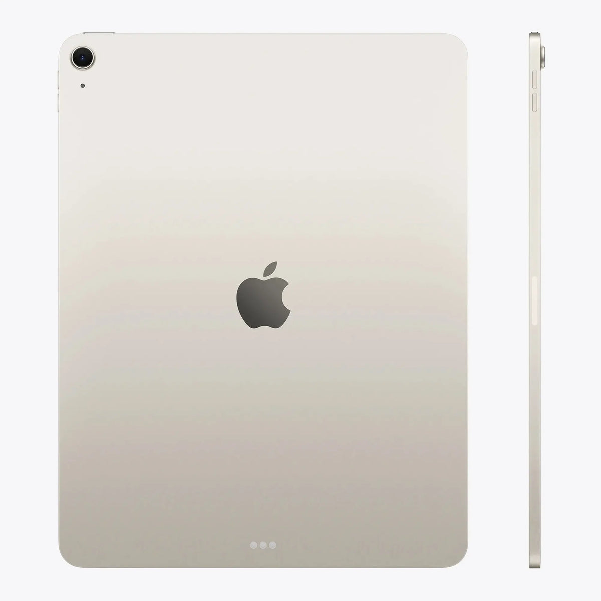 Apple iPad Air M4 13-inch Starlight back and side view