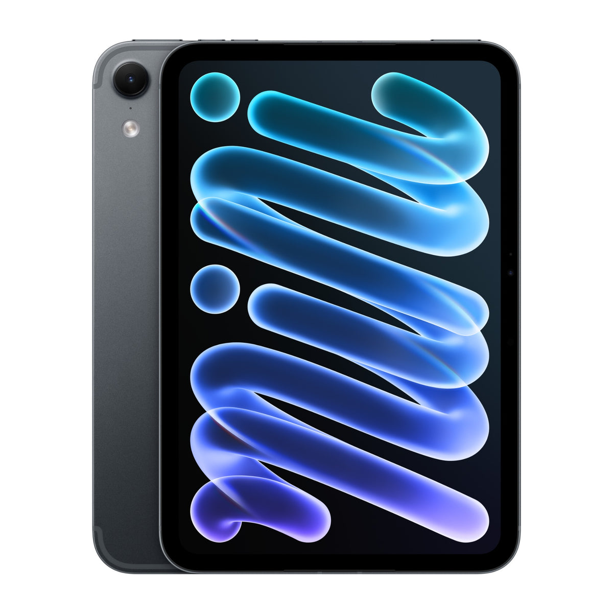 ايباد ميني A20 Pro من ابل نسخة Wi-Fi + Cellular بلون Midnight من الأمام والخلف