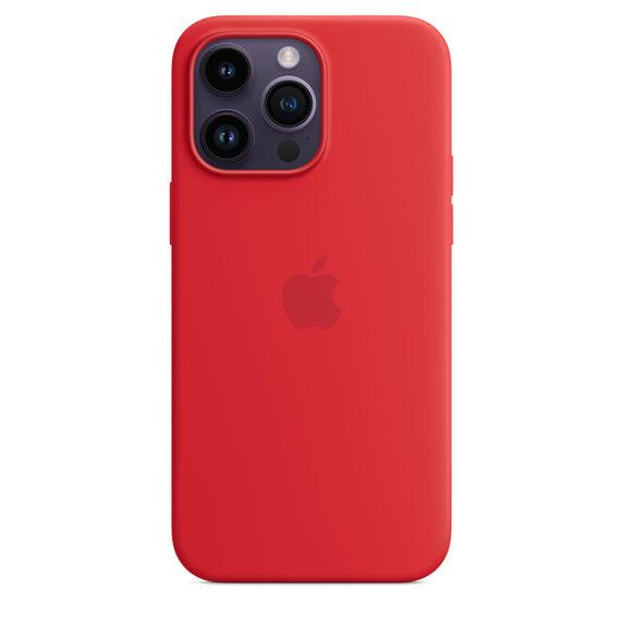 Apple iPhone 14 Pro Max MagSafe Silicone Case-Color: Red---Ennap.com