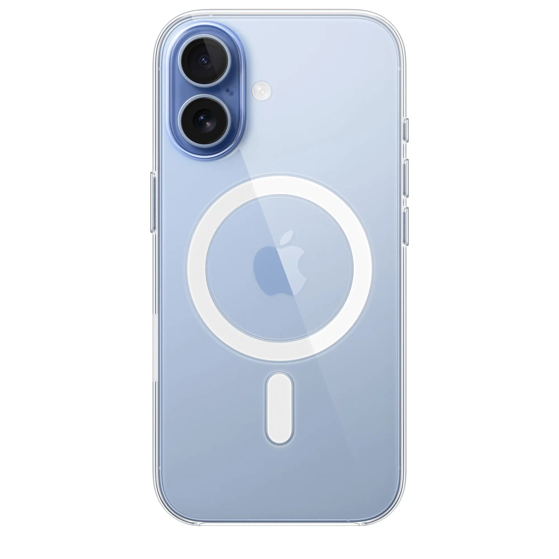 Apple iPhone 17 Clear Case with MagSafe on Mist Blue iPhone 17
