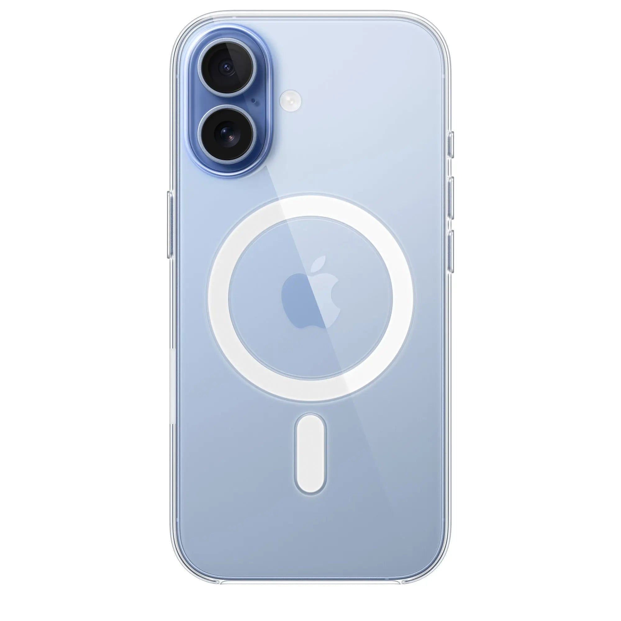 Apple iPhone 17 Clear Case with MagSafe on Mist Blue iPhone 17