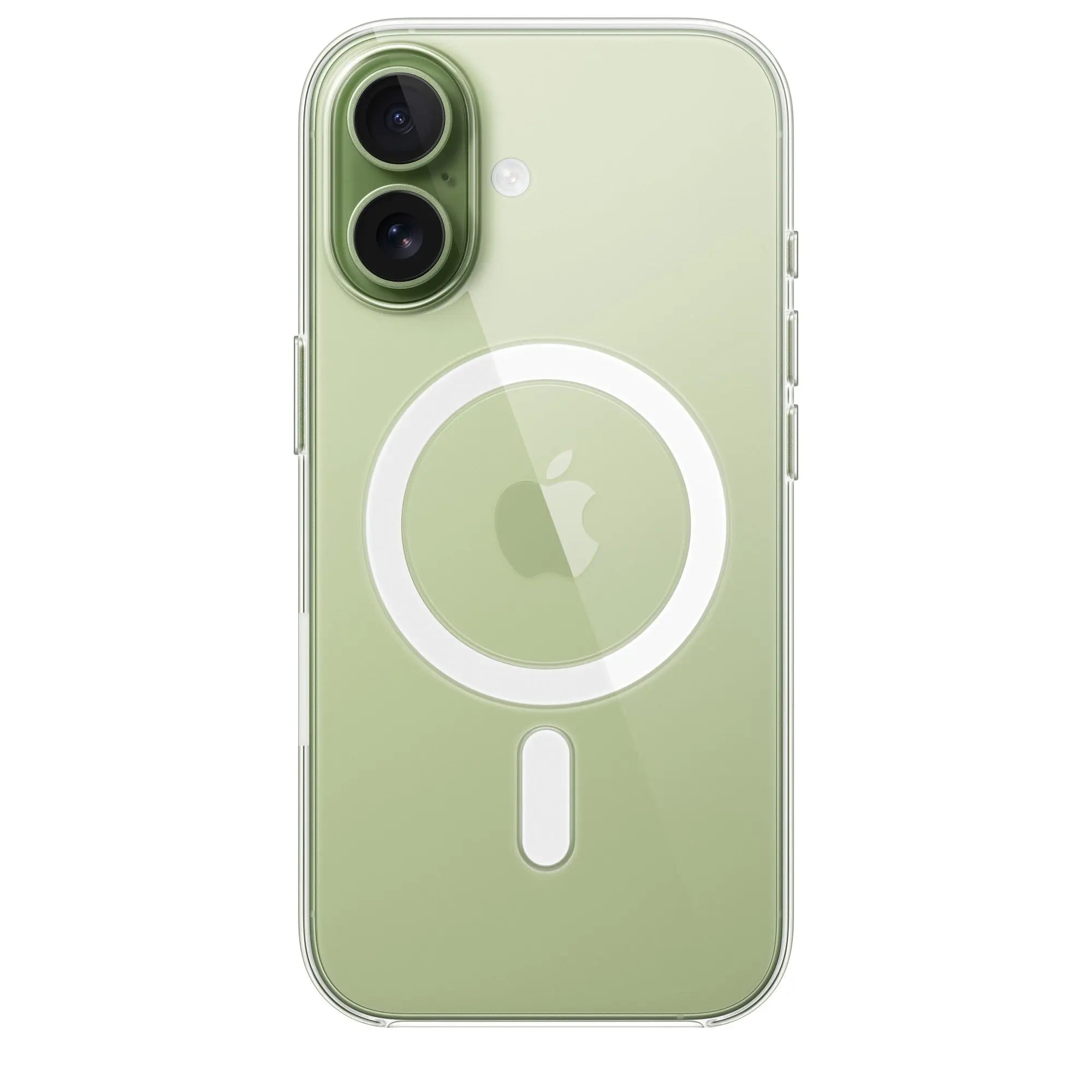 Apple iPhone 17 Clear Case with MagSafe on Sage iPhone 17