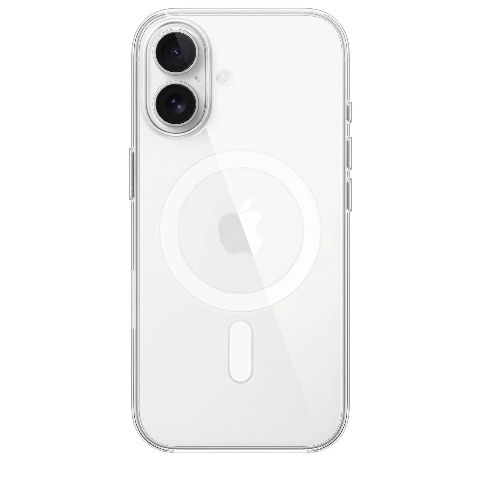 Apple iPhone 17 Clear Case with MagSafe on White iPhone 17