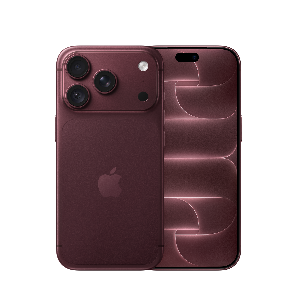 Apple iPhone 18 Pro in Burgundy, front and back
