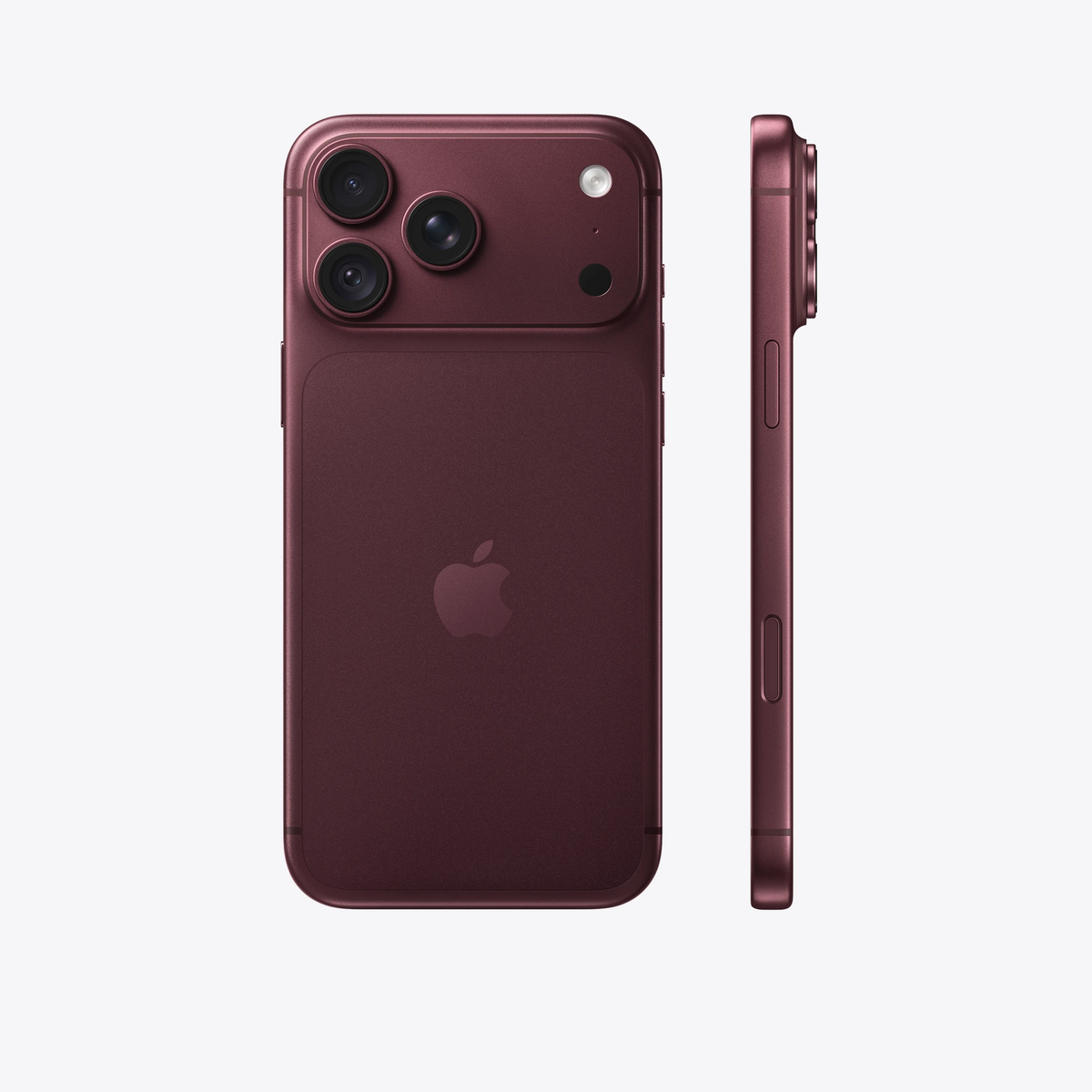 Apple iPhone 18 Pro Max in Burgundy, front and side