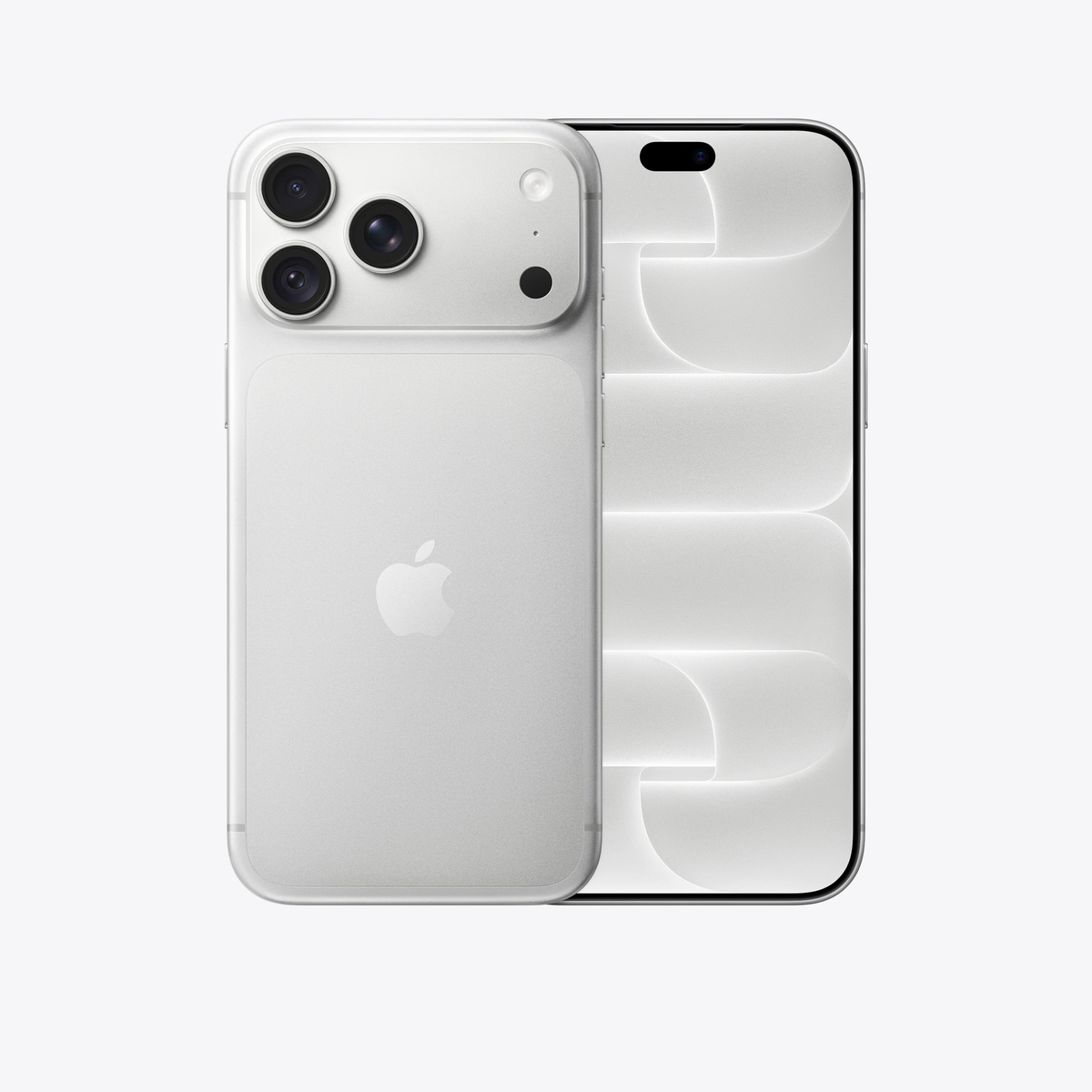Apple iPhone 18 Pro Max in Silver, front and back