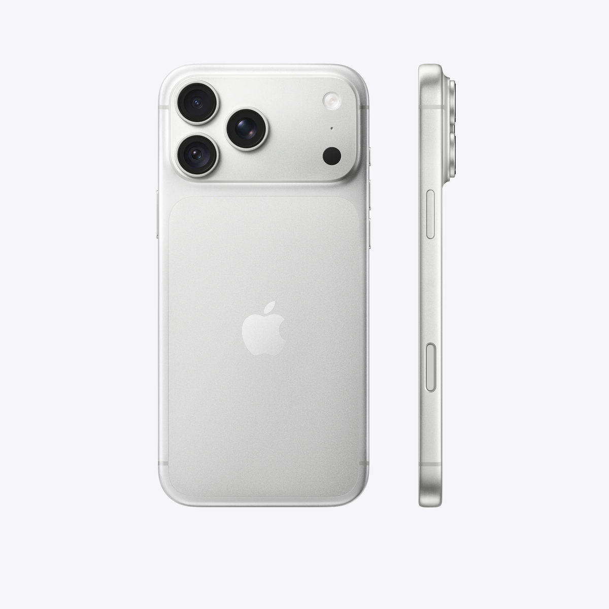 Apple iPhone 18 Pro Max in Silver, front and side