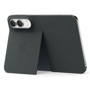 جراب أبل Folio بمسند لآيفون iPhone Duo باللون Navy Blue والمسند مفتوح