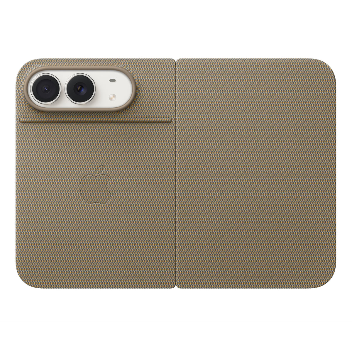 جراب أبل Folio باللون Taupe ويظهر ظهر قماش TechWoven