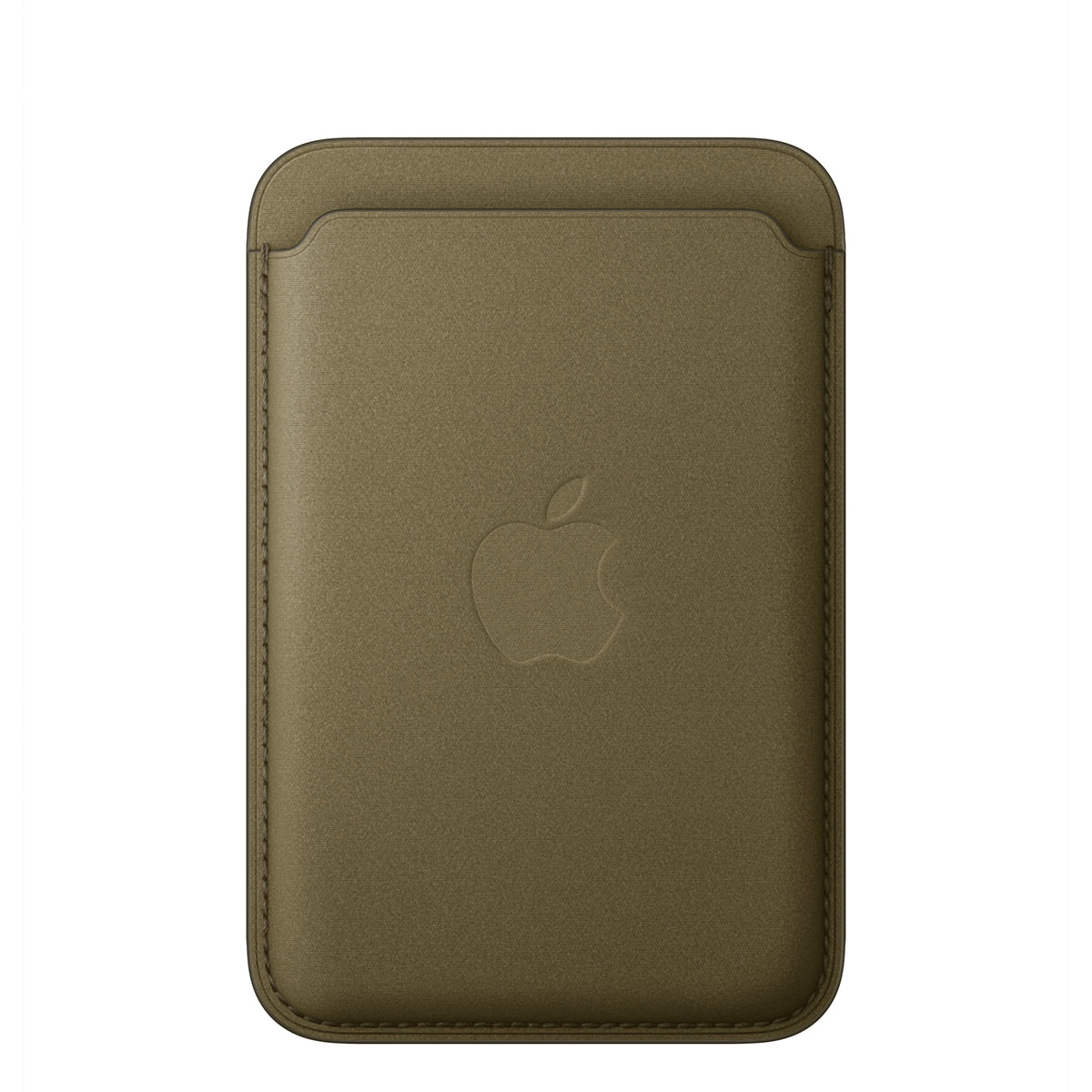 Apple iPhone FineWoven Wallet with MagSafe in Dark Olive, front view