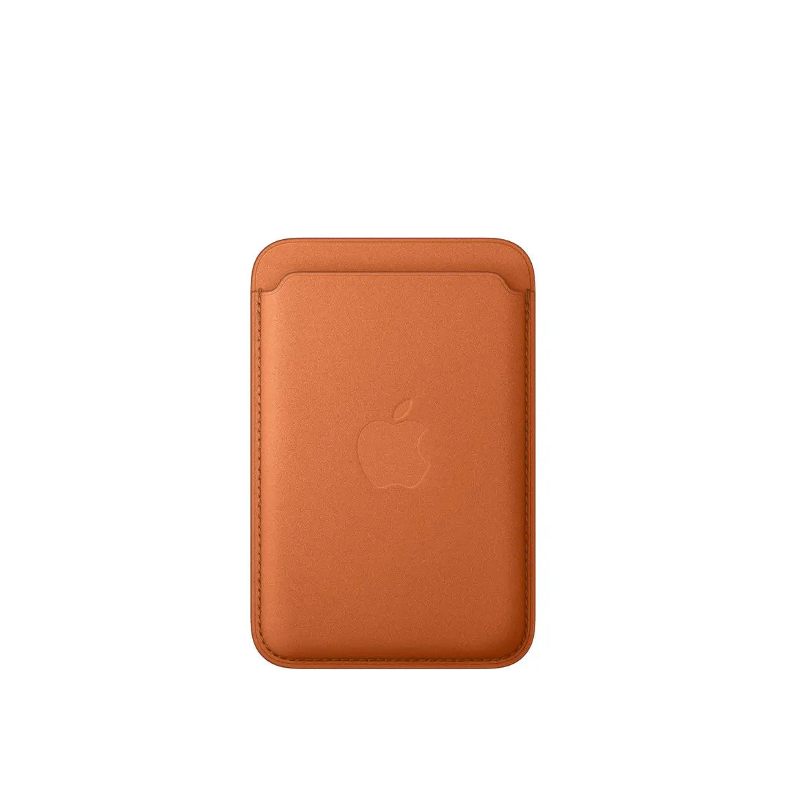 Apple iPhone FineWoven Wallet with MagSafe in Fox Orange, front view