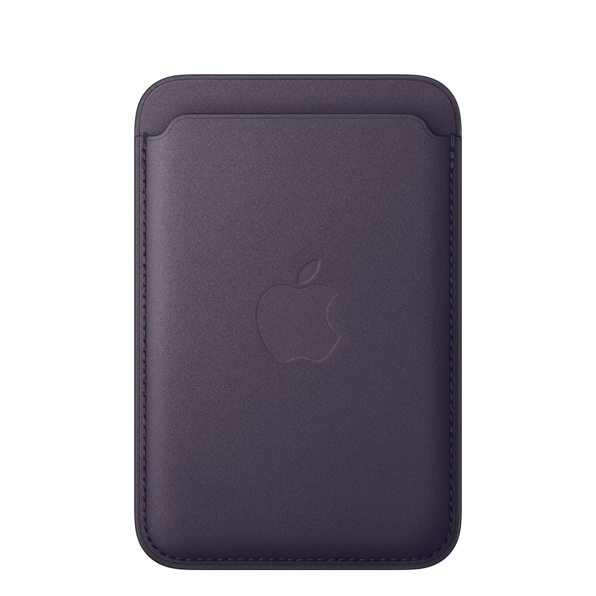 Apple iPhone FineWoven Wallet with MagSafe in Midnight Purple, front view