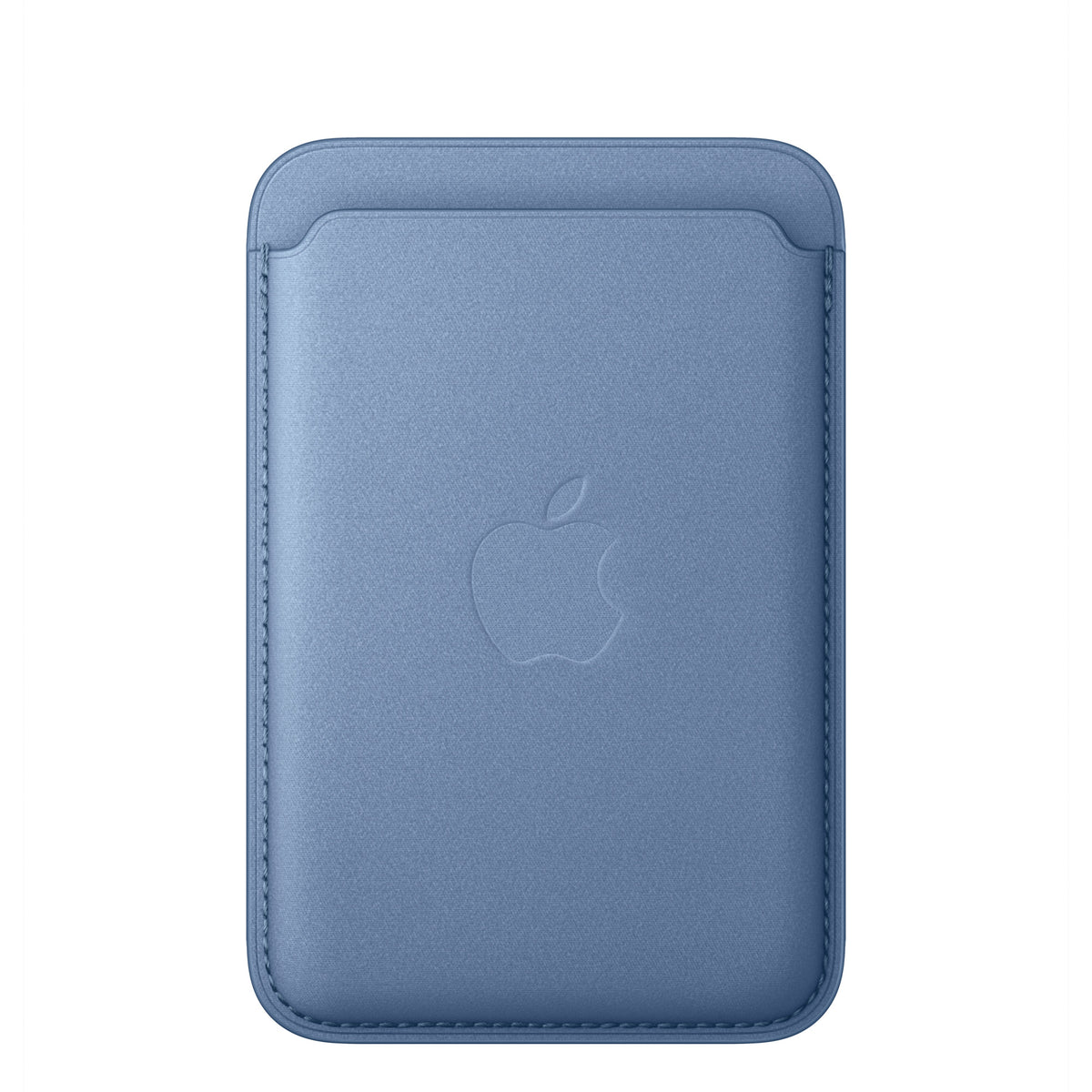 Apple iPhone FineWoven Wallet with MagSafe in Wildflower Blue, front view
