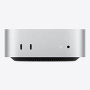 Apple Mac mini M5 Pro front view with two USB-C ports and a headphone jack