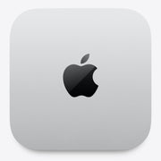Apple Mac mini M6 top view in silver with the Apple logo