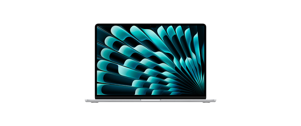 Apple MacBook Air 15-inch M4 in Silver, open from the front