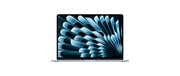 Apple MacBook Air 15-inch M4 in Sky Blue, open from the front