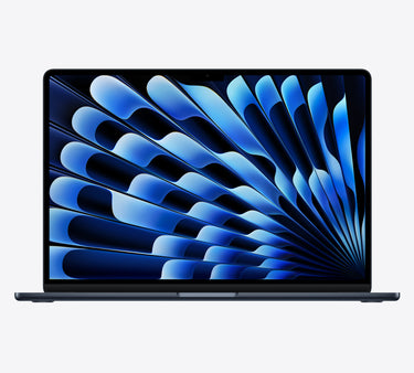 Apple MacBook Air 15-inch M5 in Midnight, open from the front