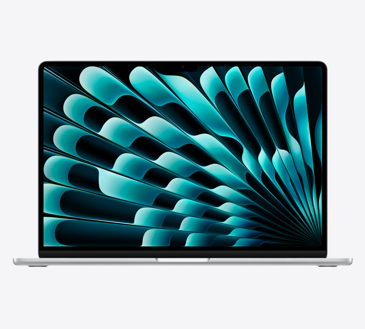 Apple MacBook Air 15-inch M5 in Silver, open from the front
