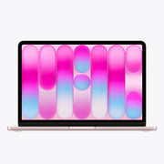Apple MacBook Neo 13-inch in Blush, open from the front