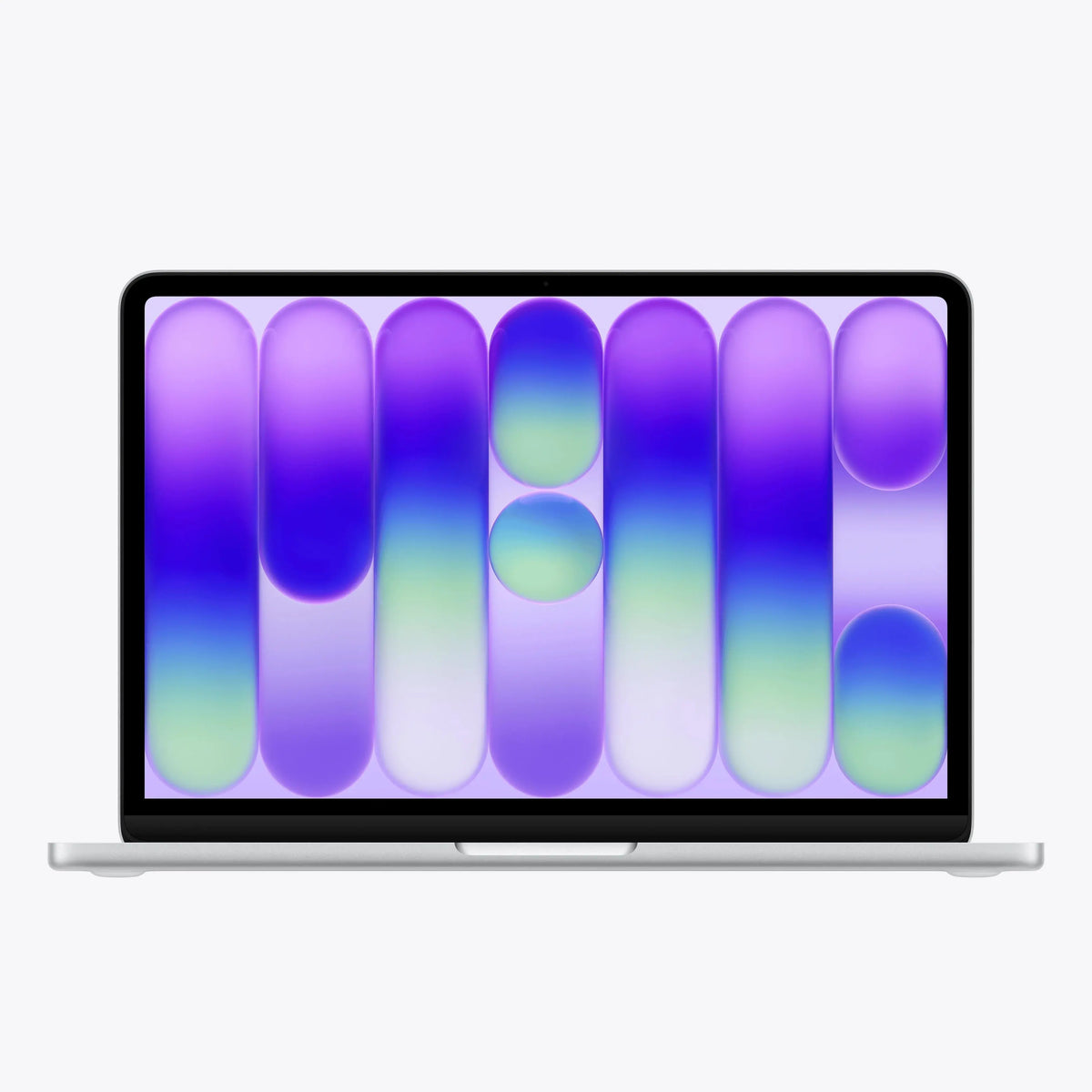 Apple MacBook Neo 13-inch in Silver, open from the front
