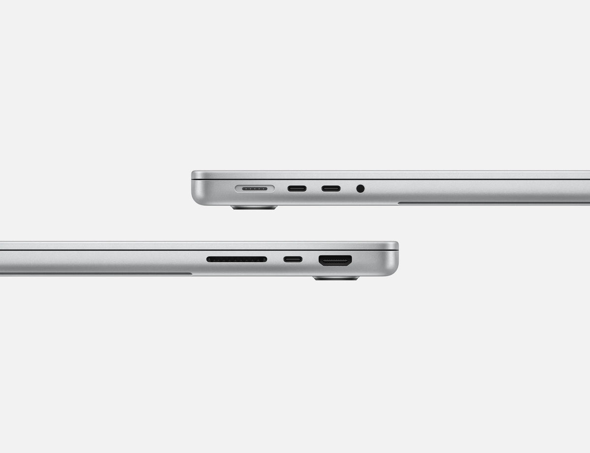 Apple MacBook Pro 14-inch M4 in Silver, ports on the side