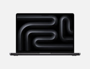 Apple MacBook Pro 14-inch M4 in Space Black, open from the front
