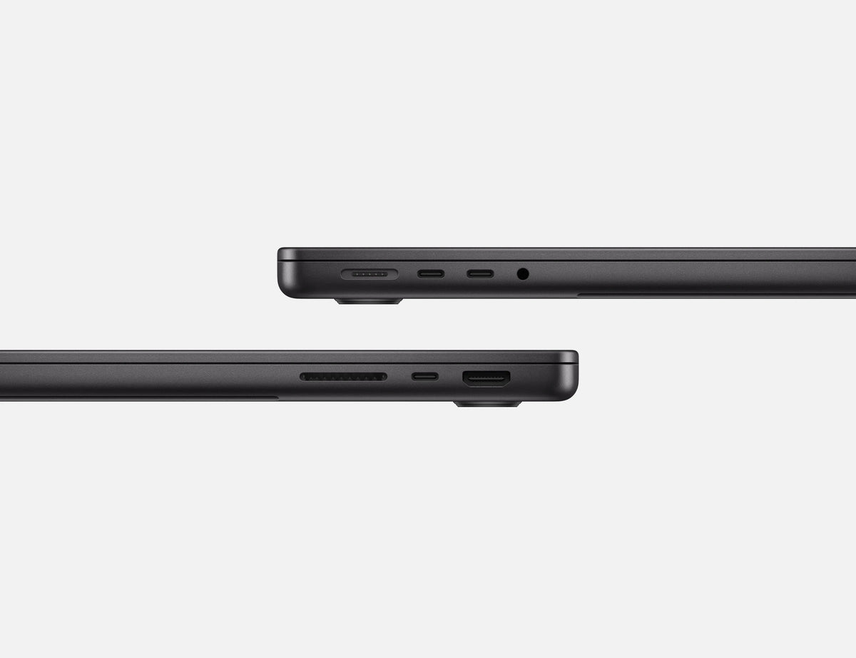 Apple MacBook Pro 14-inch M4 in Space Black, ports on the side