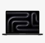Apple MacBook Pro 14-inch M6 in Space Black, open from the front