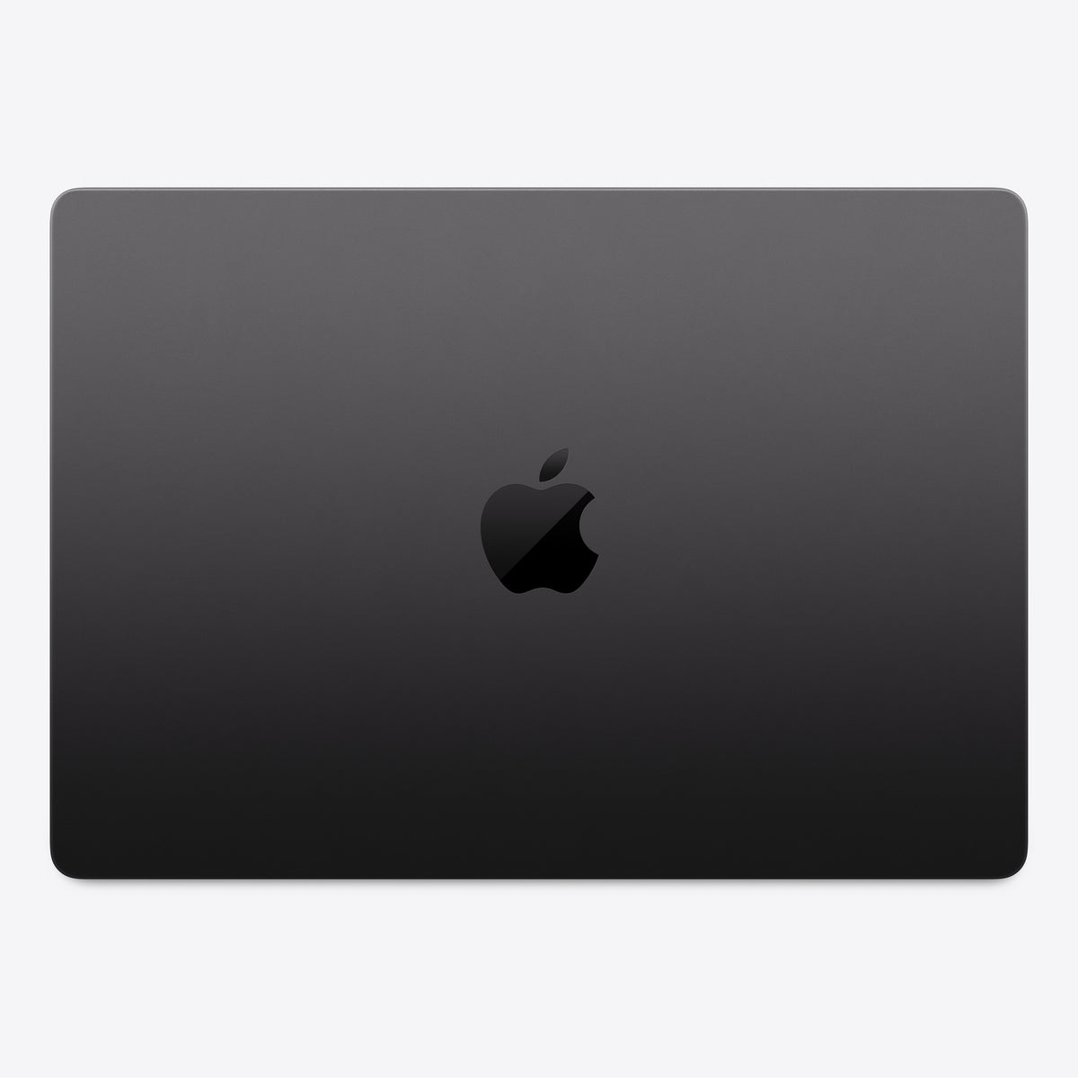 Apple MacBook Pro 14-inch M6 in Space Black, closed, lid view
