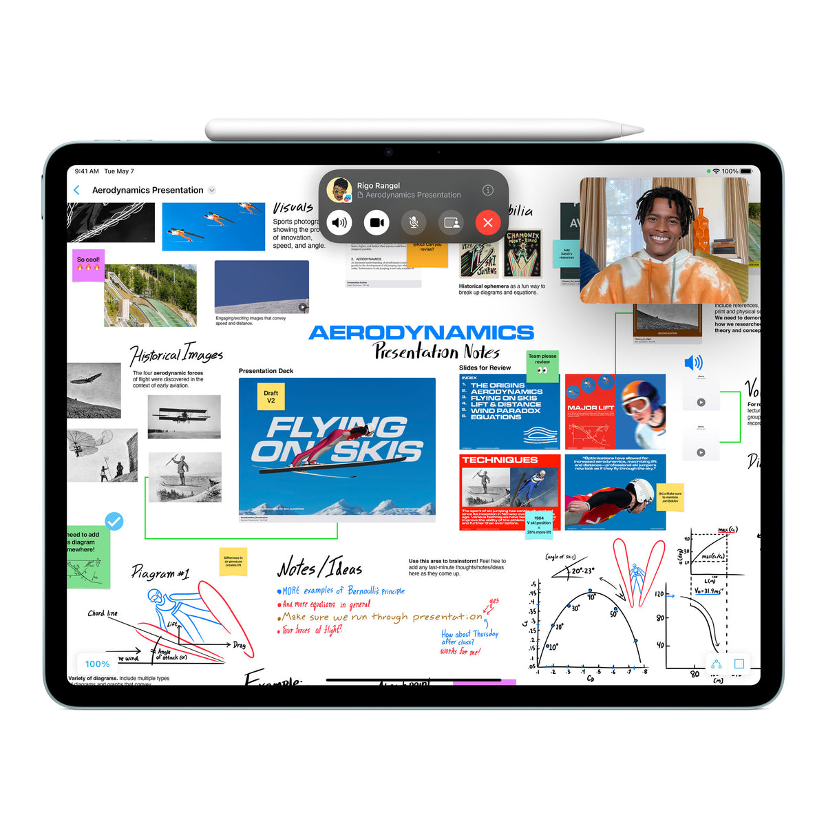Apple Pencil Pro attached magnetically to the top edge of an iPad