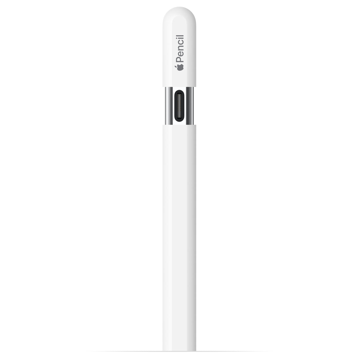 Apple Pencil (USB-C) with the sliding cap open over the USB-C port