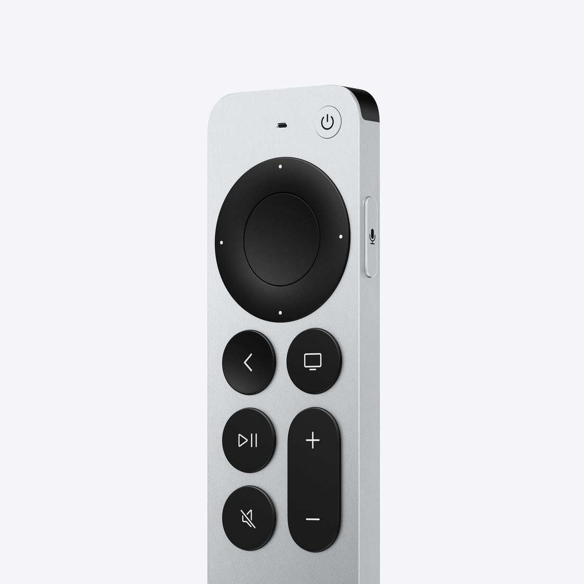 ريموت Siri Remote الجيل الرابع لجهاز ابل تي في 4K، لقطة قريبة للوحة اللمس والأزرار