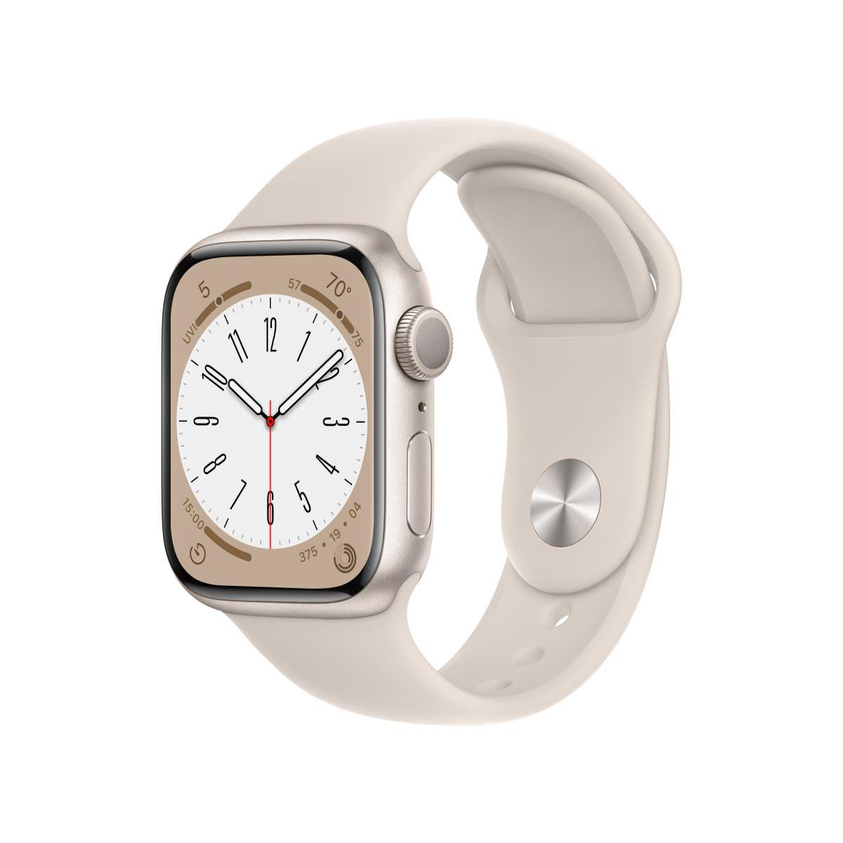 Apple Watch Series 8 Aluminum Case with Sport Band - Apple Watch Series 8 Aluminum Case with Sport Band - 45mm / Starlight Ennap.com