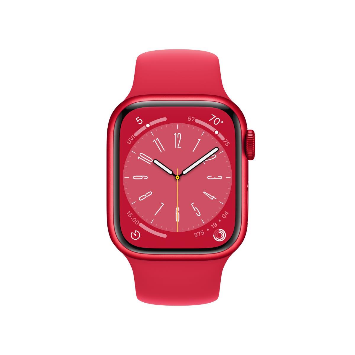 Apple Watch Series 8 Aluminum Case with Sport Band - Apple Watch Series 8 Aluminum Case with Sport Band - 45mm / Red Ennap.com