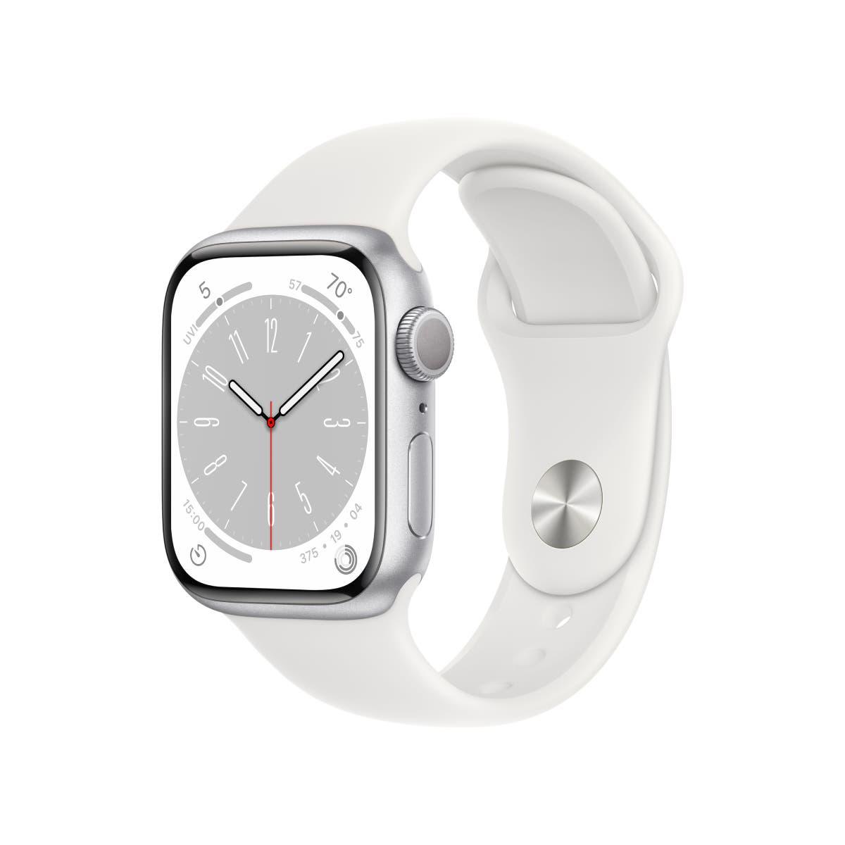 Apple Watch Series 8 Aluminum Case with Sport Band - Apple Watch Series 8 Aluminum Case with Sport Band - 45mm / Silver Ennap.com