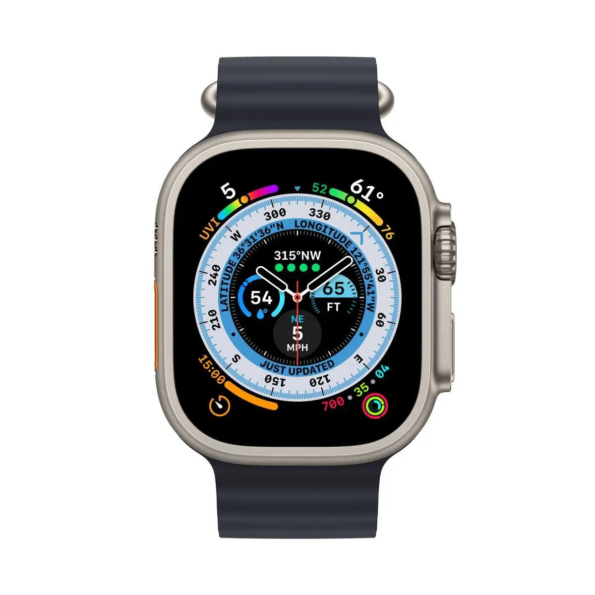 Apple Watch Ultra Titanium Case 49mm-Size: 49mm-Strap Style: Alpine Loop-Color: Green-Ennap.com