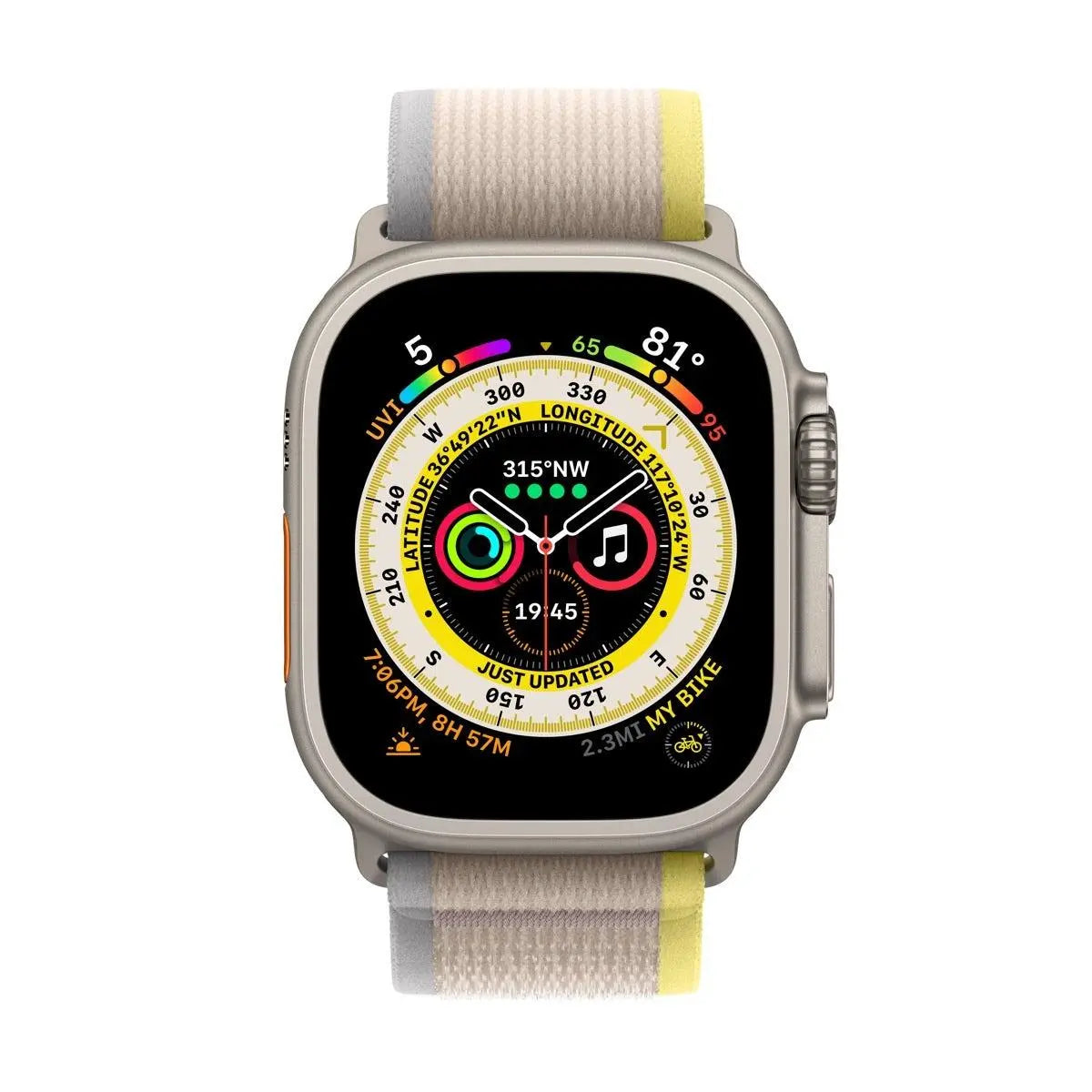 Apple Watch Ultra Titanium Case 49mm-Size: 49mm-Strap Style: Alpine Loop-Color: Green-Ennap.com