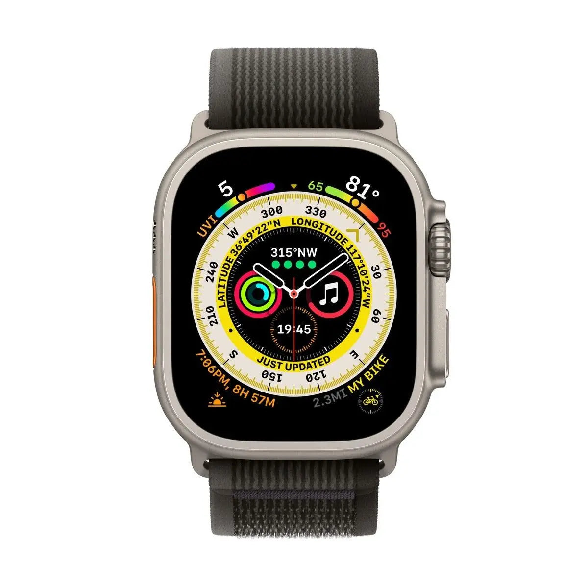 Apple Watch Ultra Titanium Case 49mm-Size: 49mm-Strap Style: Alpine Loop-Color: Green-Ennap.com