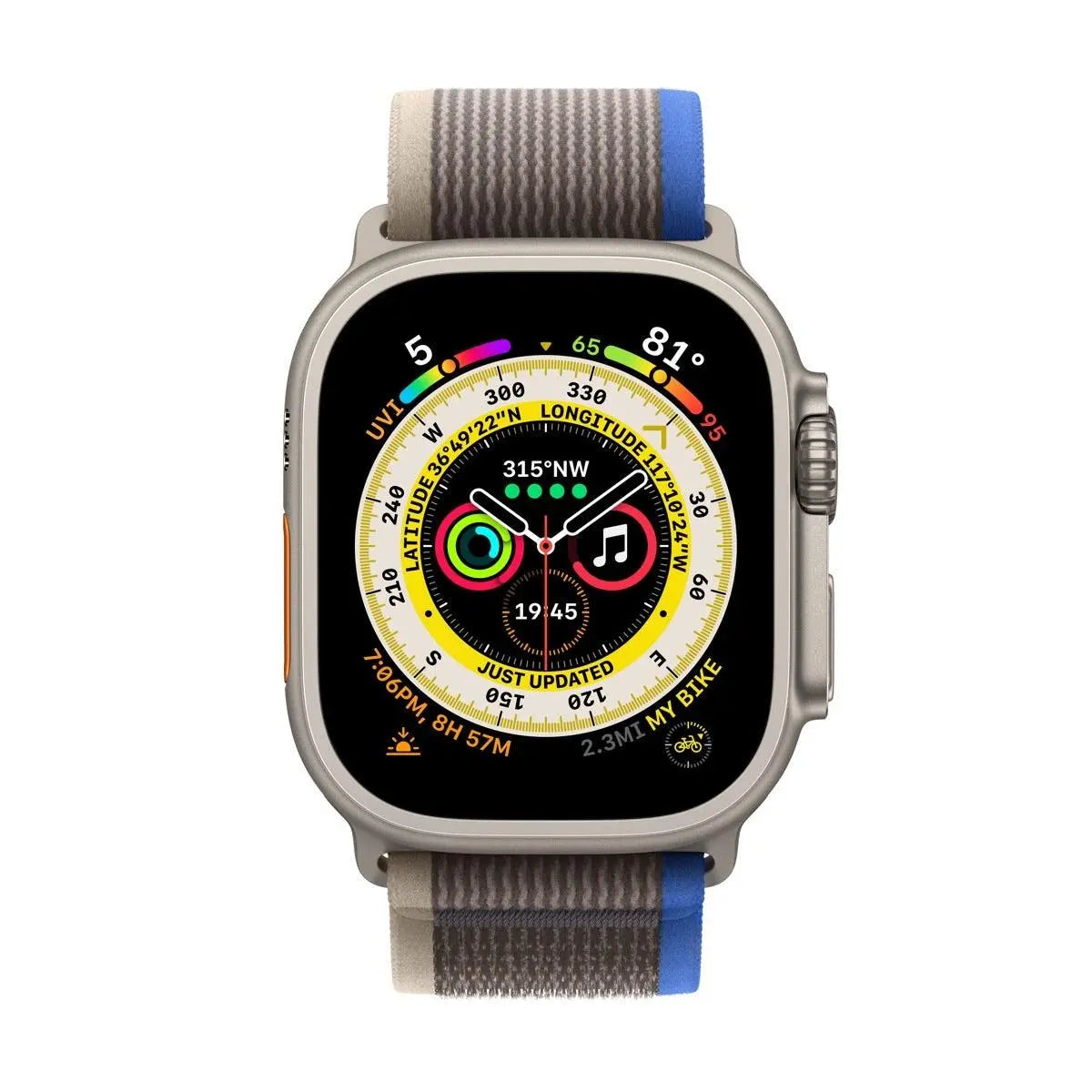 Apple Watch Ultra Titanium Case 49mm-Size: 49mm-Strap Style: Alpine Loop-Color: Green-Ennap.com
