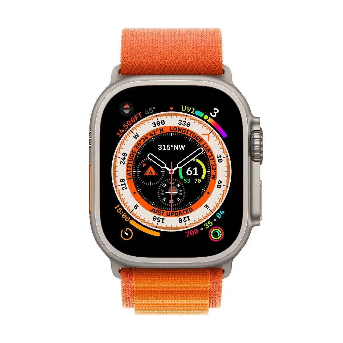 Apple Watch Ultra Titanium Case 49mm-Size: 49mm-Strap Style: Alpine Loop-Color: Green-Ennap.com