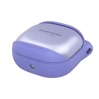 araree BEAN silicone cover for Galaxy Buds in Purple with the charging LED cutout