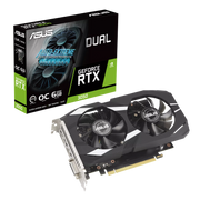 ASUS Dual GeForce RTX 3050 OC Edition 6GB GDDR6 graphics card with its retail box