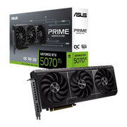 ASUS PRIME GeForce RTX 5070 Ti OC Edition 16GB GDDR7 graphics card with its retail box