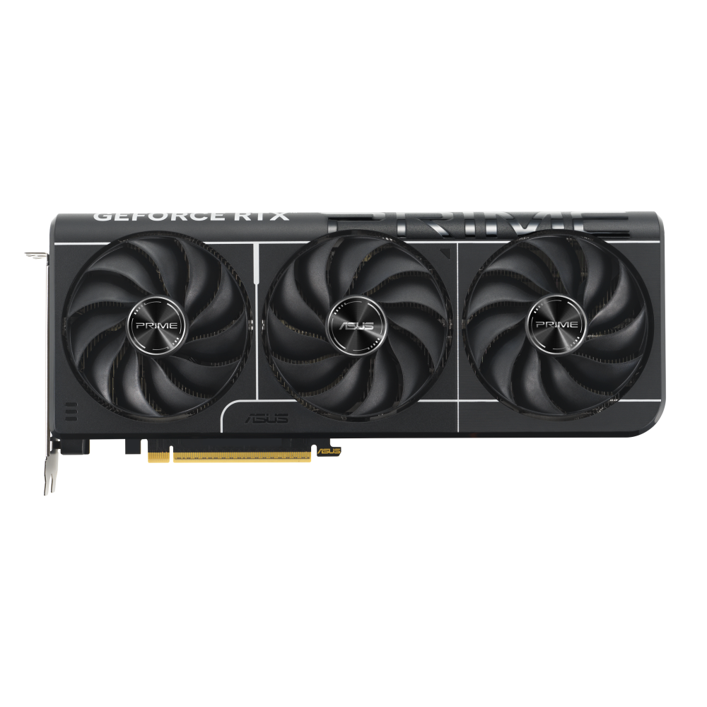 منظر أمامي لمبرّد كارت ASUS PRIME GeForce RTX 5080 EVO OC Edition 16GB GDDR7 بثلاث مراوح