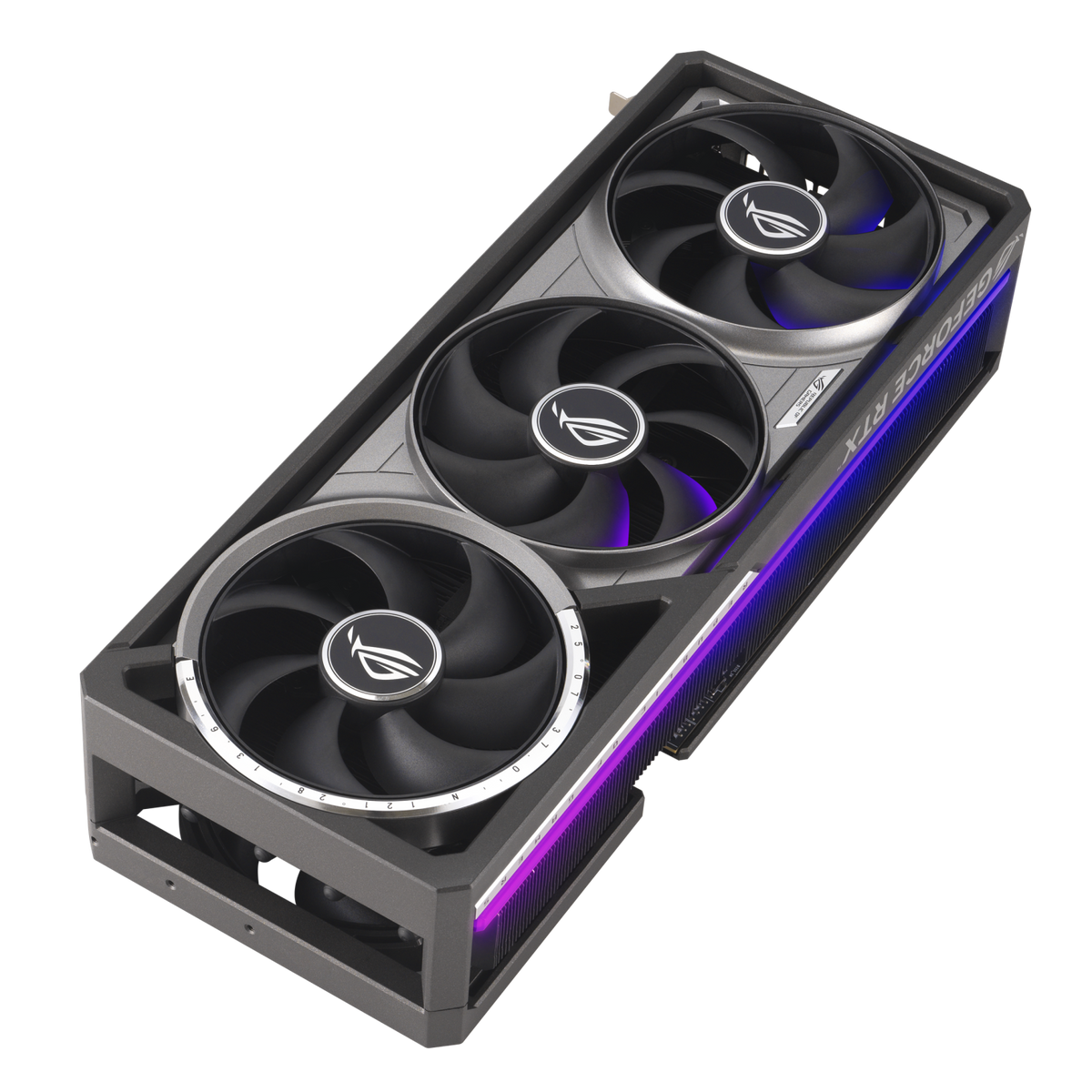 ASUS ROG Astral GeForce RTX 5080 OC Edition 16GB GDDR7 graphics card seen at an angle