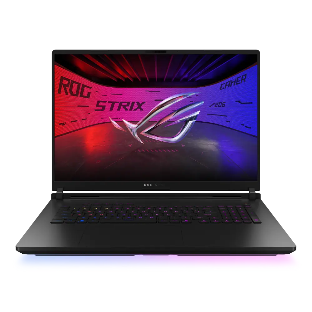 ASUS ROG Strix SCAR 18 front view with the screen on