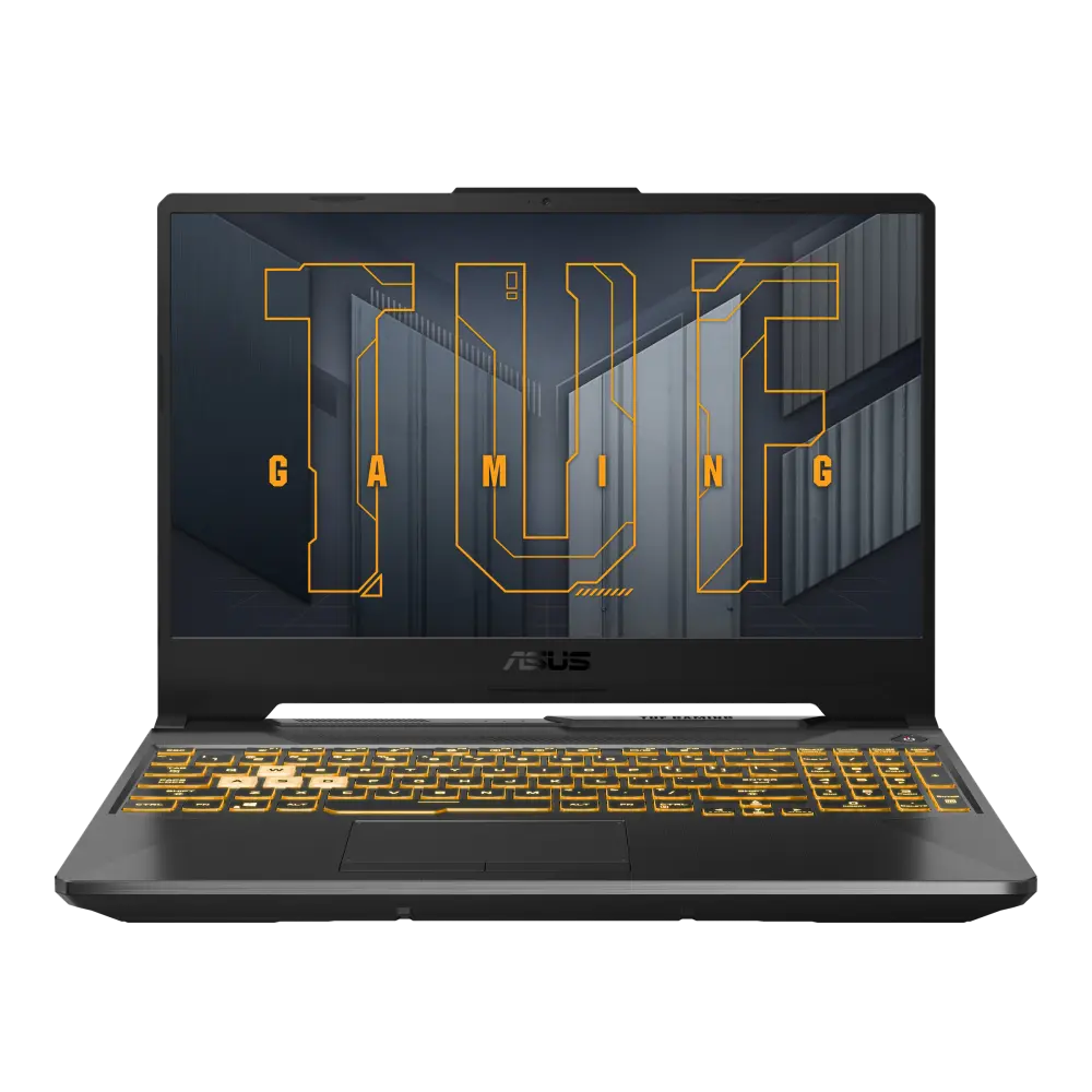 ASUS TUF Gaming A15 front view with the screen open